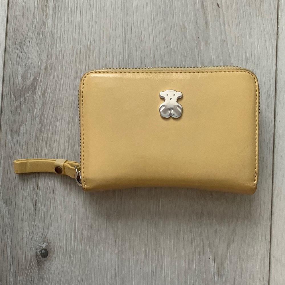 Small beige Leather TOUS Icon Wallet